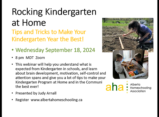 How to teach Alberta Homeschooling Kindergarten